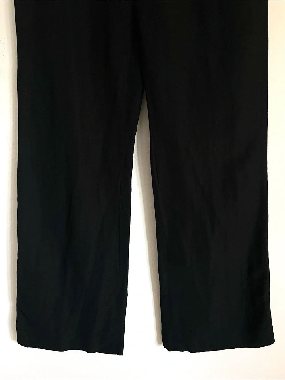 Banana Republic Linen Blend Wide Leg Pant in Black Size 6 EUC Vintage